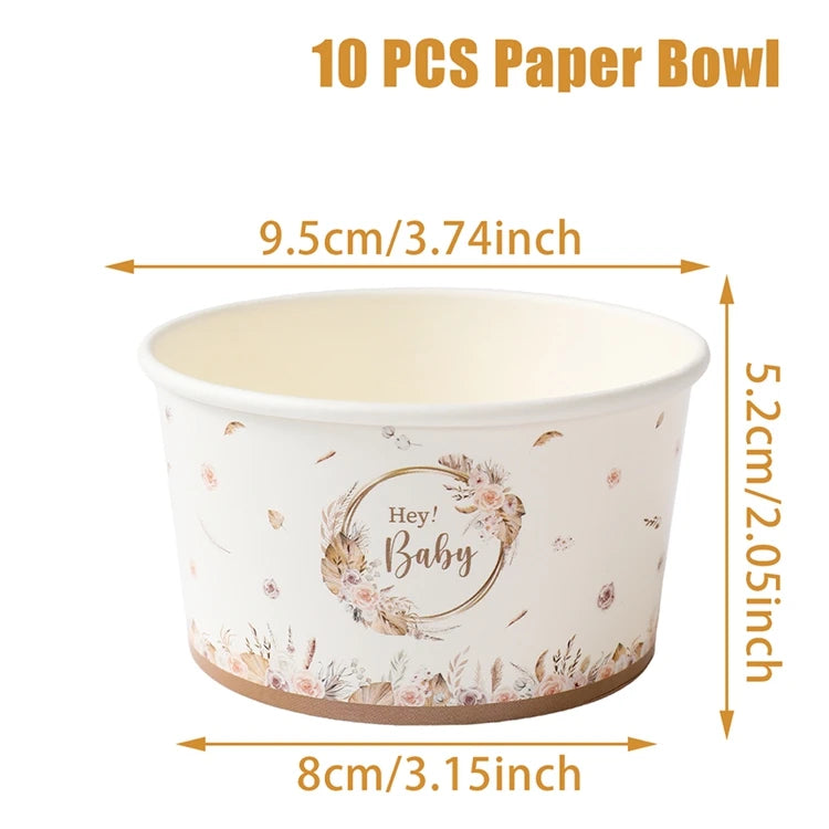 vaisselle jetable papier assiettes verres serviettes bébé fille rose doré fleurs baptême fête