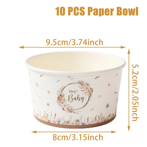 vaisselle jetable papier assiettes verres serviettes bébé fille rose doré fleurs baptême fête