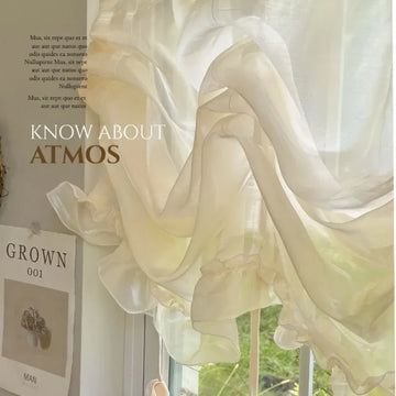 rideau polyester semi transparent beige clair doux ondulé fronces classique romantique maison