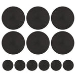 tapis table classique tissage rond marron clair respectueux environnement 34cm diamètre assiette fourchette couteau