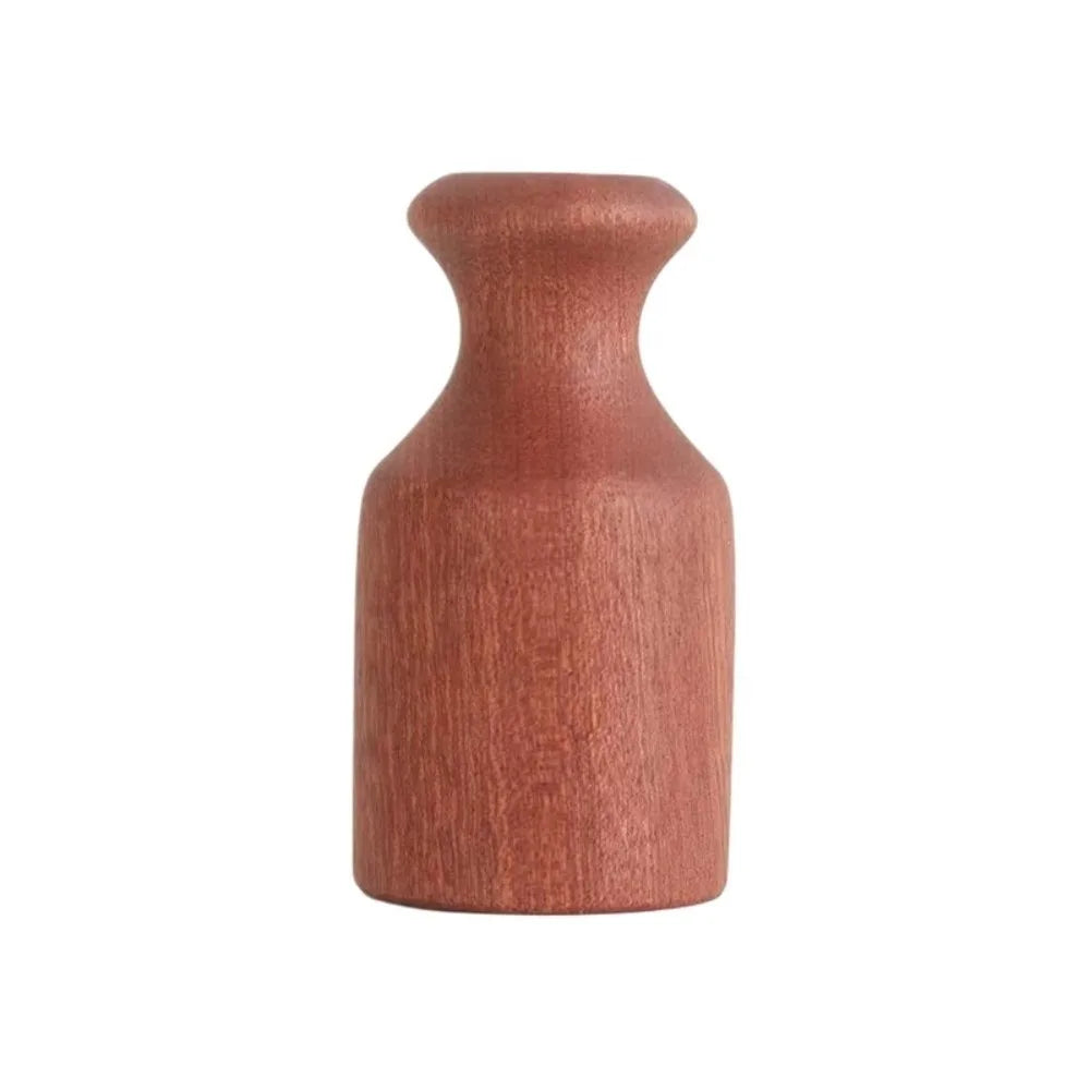 vase bois marron minimaliste décoration table maison marguerites coton rustic japonais