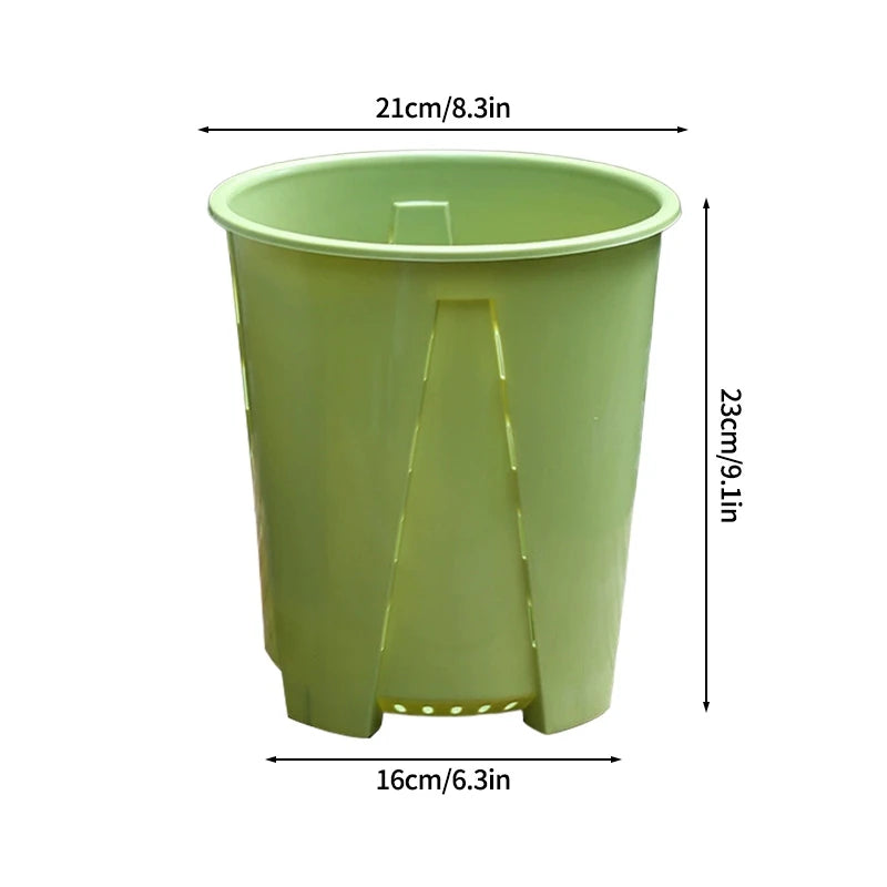 Pots fleurs modernes plastique vert couvercle motif branches blanc minimalistes
