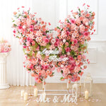 Décoration murale arche fleurs variées romantique violet rose blanc bleuclair vert extérieure