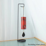 supports cloches vent bois naturel rouge motifs modernes minimalistes cloches