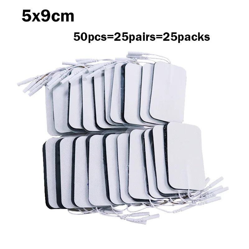 électrodes électrostimulation adhésives blanches 20 pièces thérapie micro perforées rechargeables