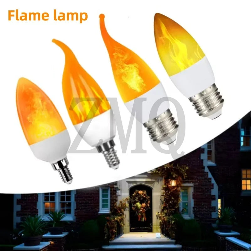 ampoule led effet flamme blanc orange moderne 2835 led base e12