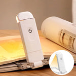 lampe lecture pliable transparente moderne rechargeable usb blanc clips fixe nocturne portable