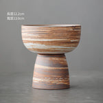 bol céramique moderne marbré couleur marron beige gris artisanal table thé decoration