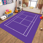 tapis vert bleu tennis moderne salon décoration intérieure extérieur 80x120cm polyester