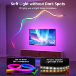 ruban led flexible multicolore tissé adhésif contrôleur usb moderne lumineux synchronisation musique