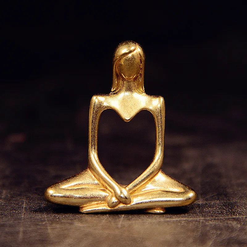 figurines decoratives bronze doré abstrait moderne minimalistes ornement decoration maison