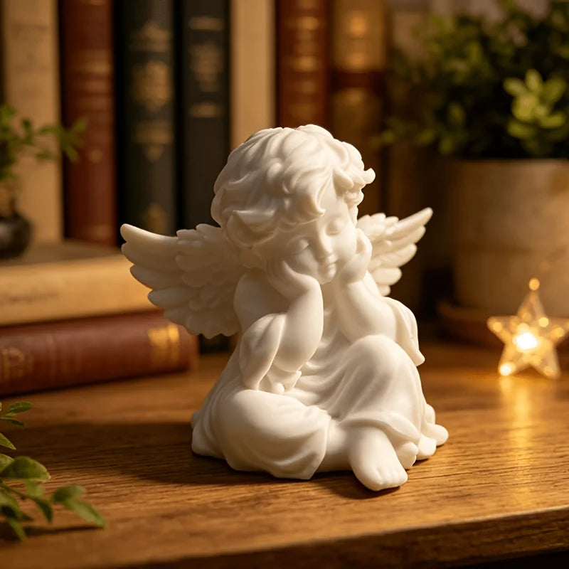 statue ange blanc sculpture détaillée décoration intérieure souvenir mariage ornement anniversaire nouvelle année