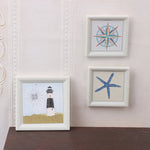 tableaux decoratifs marin rose mer etoile phare rose vents deco plage petits blancs