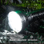 lampe torche rechargeable led noire robuste camping outdoor 55led 50w