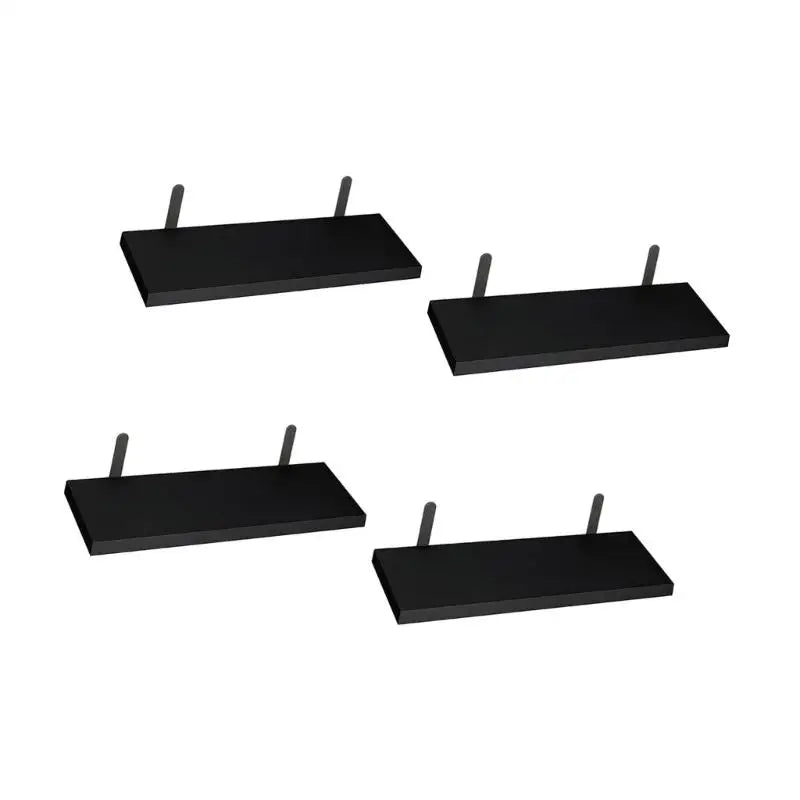 organisateur étagères murales modernes bois noir clair foncé étagères minimalistes supports métal chambre salon