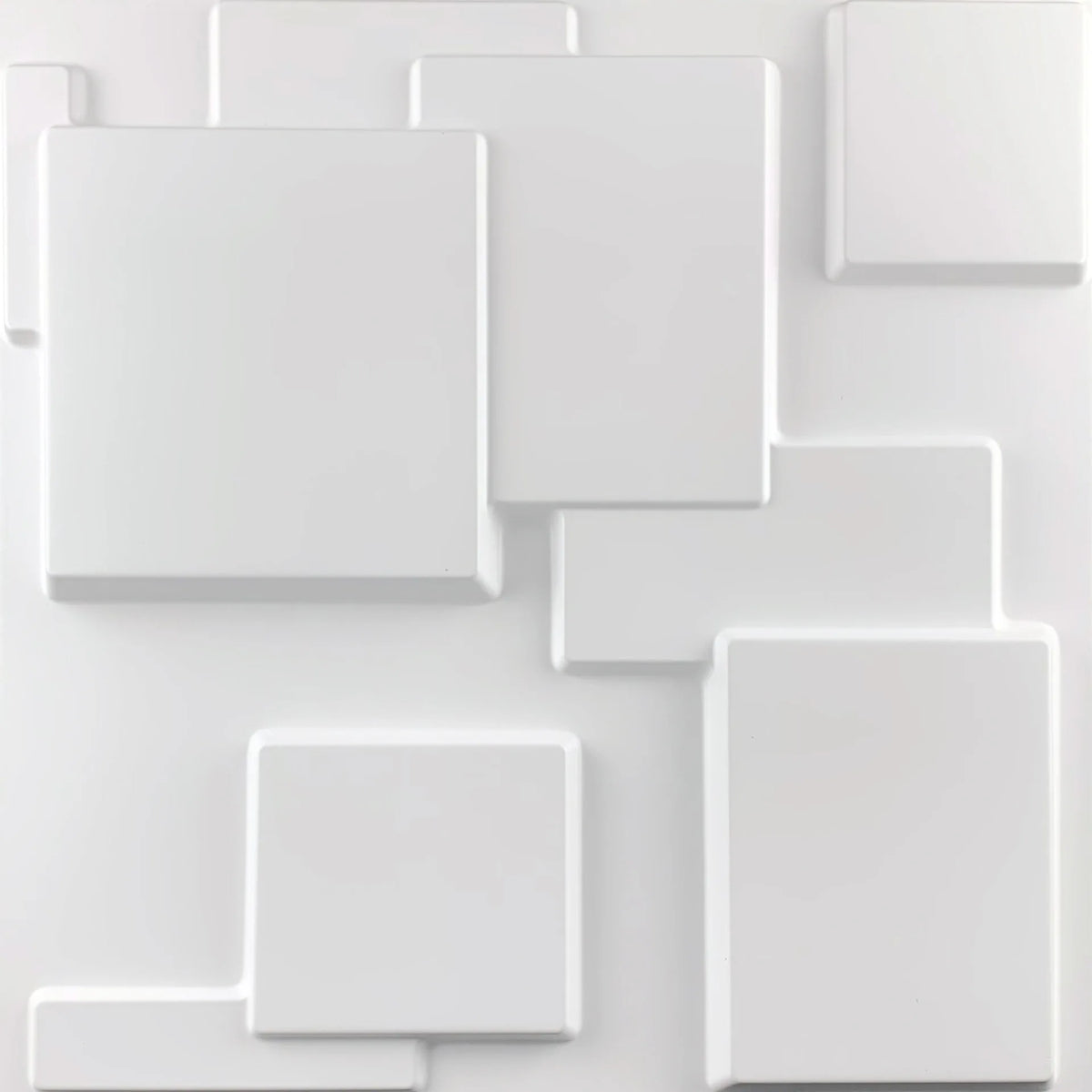 décoration murale panneau 3d blanc triangles géométriques moderne imperméable résistant humidité 30x30cm