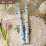 bougies parfumées aromathérapie cire soja fleurs classiques romantiques variées couleurs blanc rose bleu violet