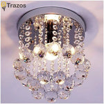 lampe suspendue cristal modernes élégantes transparentes argentées éclairage cuisine montée surface toucher interrupteur led
