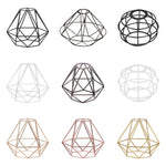 cage bougie moderne abat jour fer fini rustique noir blanc or rose e27 vintage
