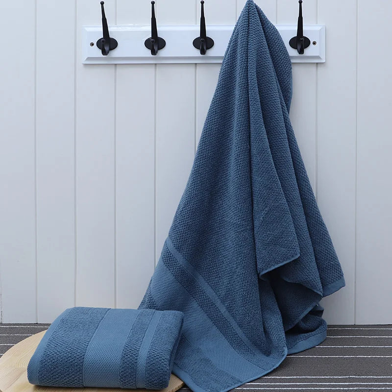 grande serviette bain coton épais absorbante séchage rapide texture tissée salle bain