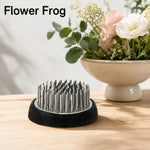 support floral argent noir moderne adhésif pointu rond fixe arrangement vase