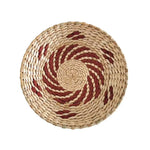 assiette décorative ethnique boho chic motif zigzag couleur naturelle mur cuisine salon maison rustique