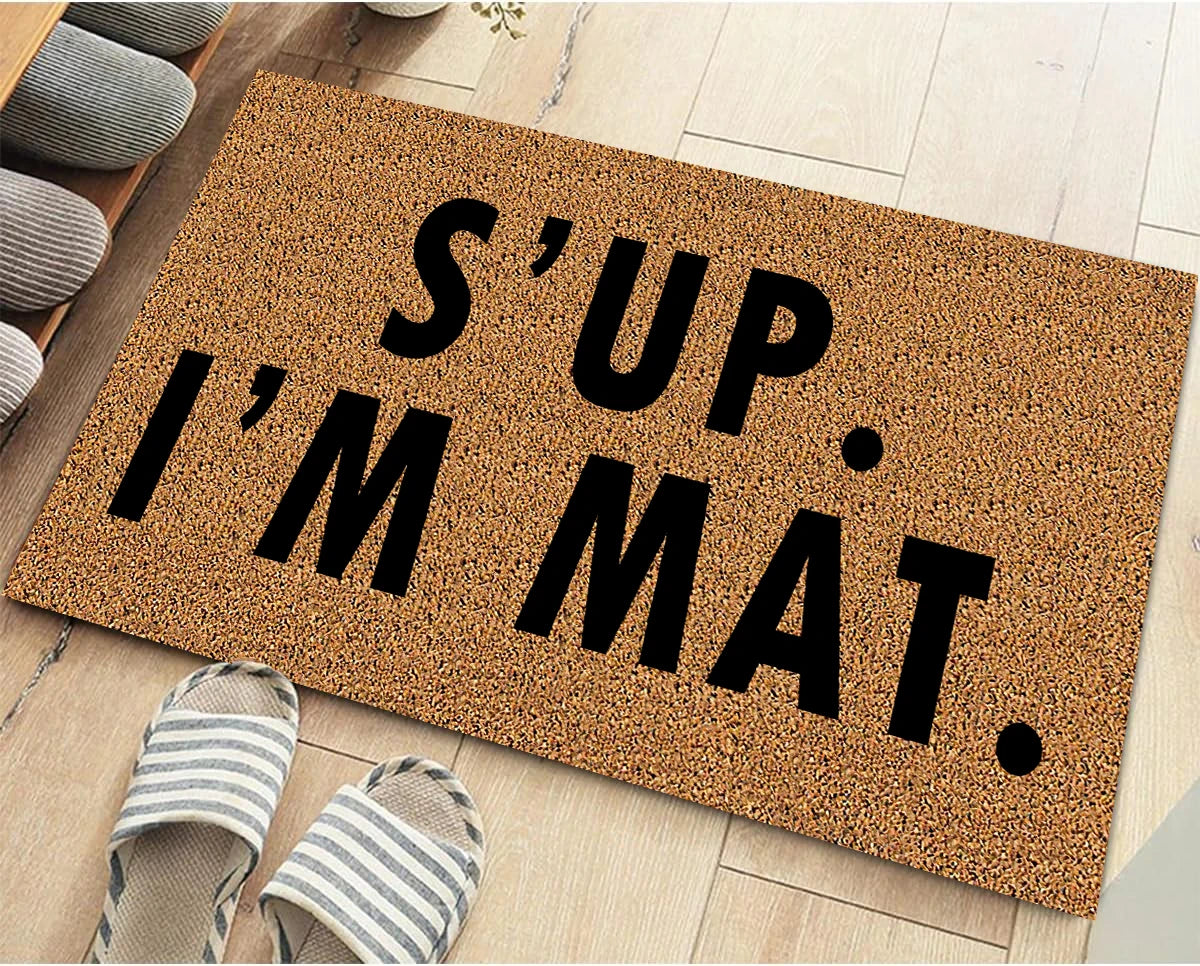 tapis d'entrée imperméable anti dérapant moderne marron clair texture naturelle résistant rides extérieur indoor