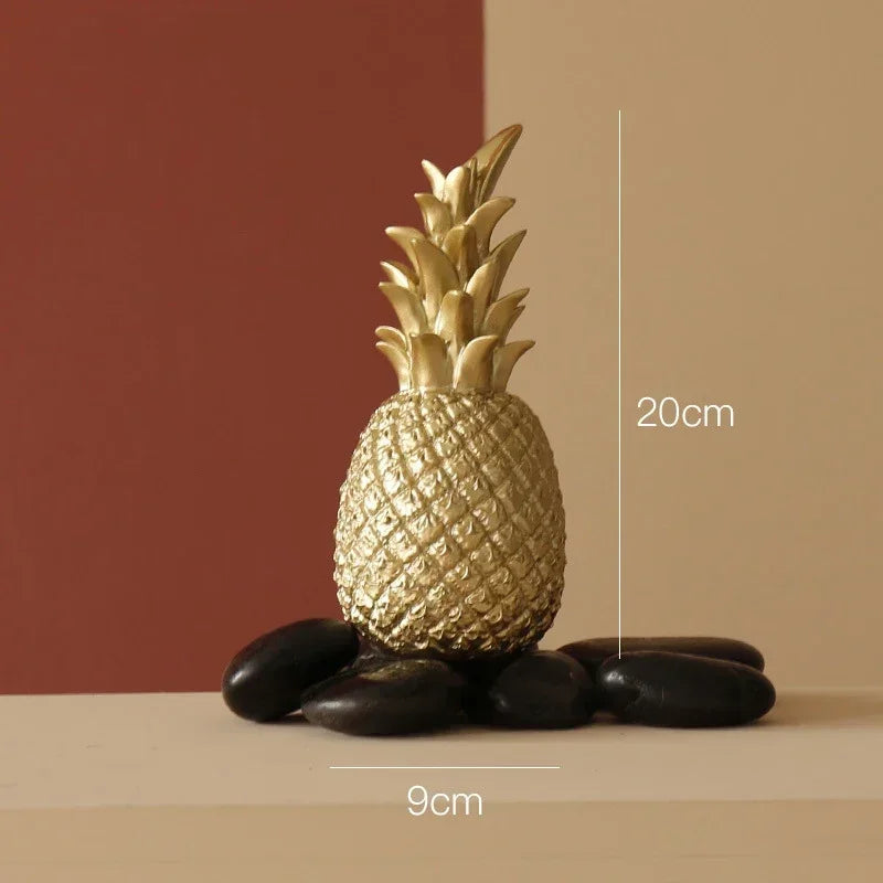 décoration intérieure ananas or noir blanc moderne minimaliste salon maison