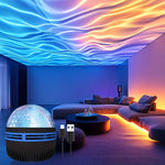 projecteur led transparent moderne télécommande usb modes veilleuse nocturne rond reflets chambre décoration festive