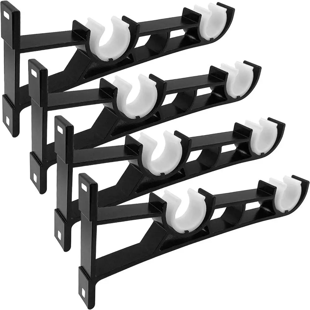 supports rideau moderne clips noir métal opacité fixations accessoires voilure polonaise crochets noirs