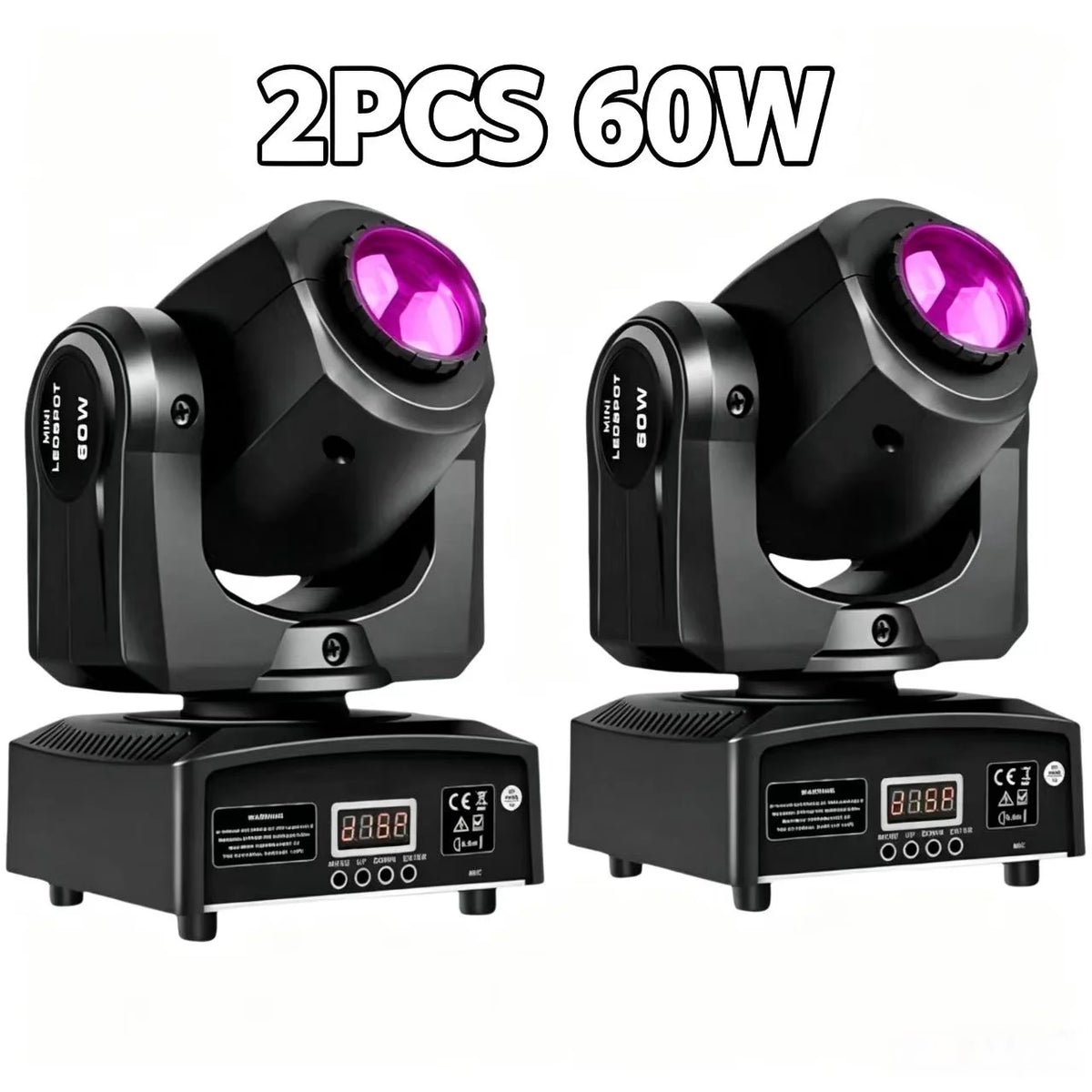 projecteur scène mobile 60w led dmx gobo effet lumière dj noir moderne