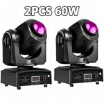 projecteur scène mobile 60w led dmx gobo effet lumière dj noir moderne