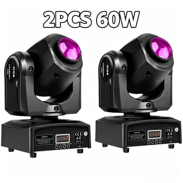 projecteur scène mobile 60w led dmx gobo effet lumière dj noir moderne
