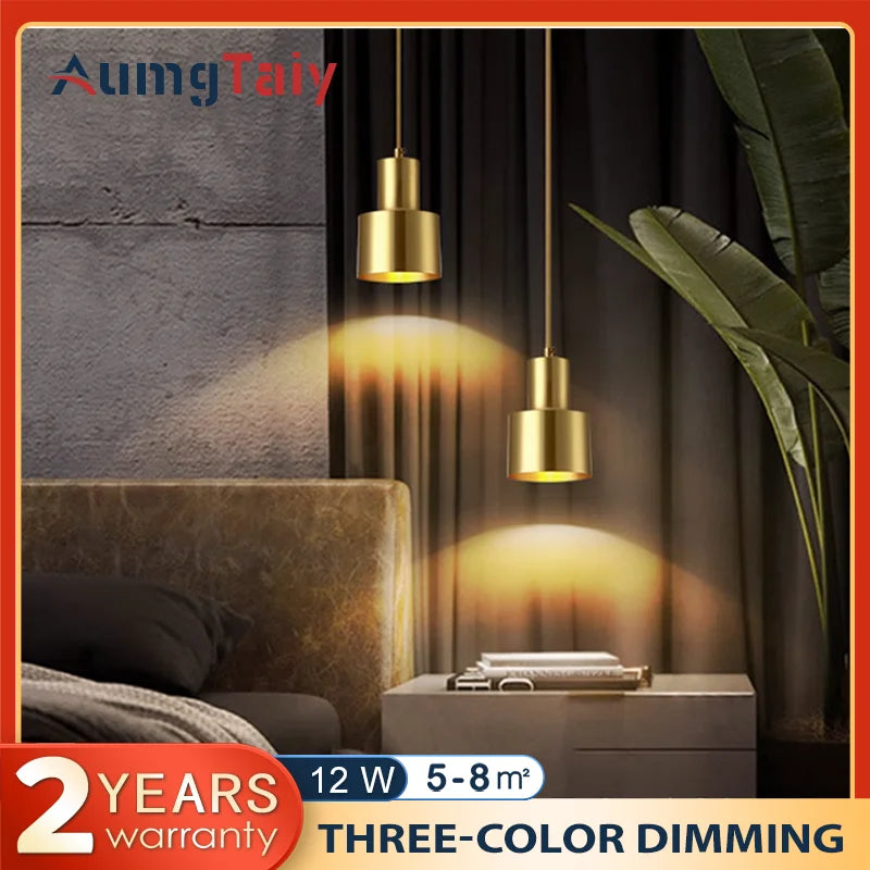 lampe suspension or noir moderne éclairage chambre coucher salle manger fixée mur ampoules led