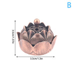 brûleur d'encens laiton bronze doré motif floral traditionnel méditation décoration maison
