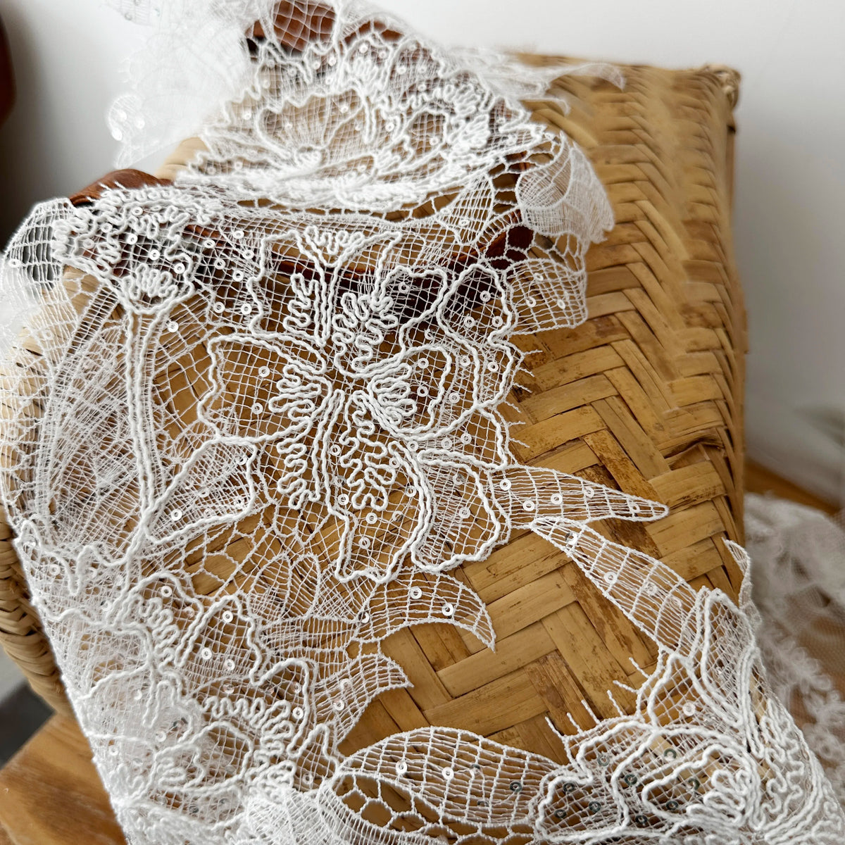 dentelle blanche fleurs ajourée translucide classique mariage costume 21cm large maille solvable eau