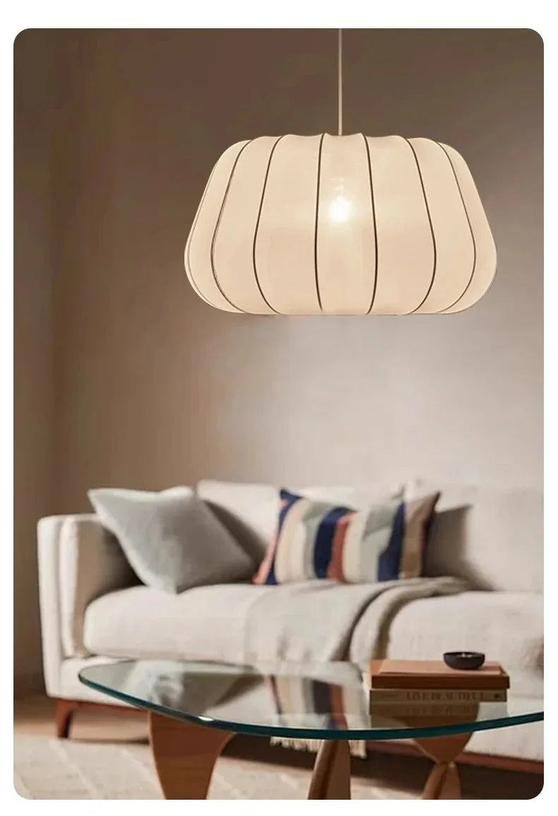 lampe suspendue tissu blanc rayures moderne salon chambre chaîne flux lumineux 249 2000 volts