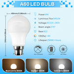 lot ampoules led boule blanche mate base b22 maison salon chambre moderne