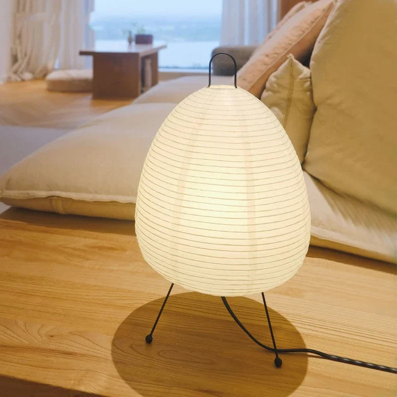 lampe table moderne blanc rayures noires tissu opaques tringles câble électrique 10w flux lumineux
