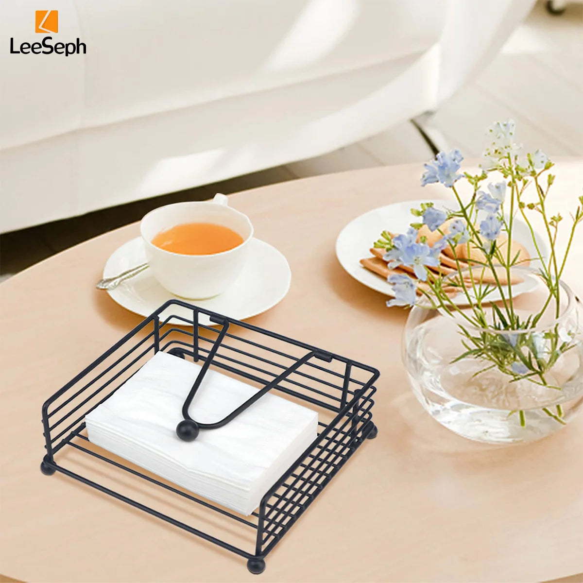 support serviettes métal noir grille moderne armature rotative cuisine restaurantextérieur