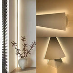 lampe murale moderne blanc plat lisse surface montée éclairage intérieur led aluminium