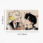 étiquettes carte bancaire stickers dessins animés personnages mignons adhésifs réutilisables waterproof classiques cartes credit