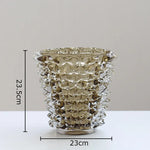 vase verre transparent motifs géométriques moderne décoration pot fleur hydroponie