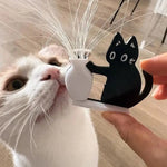 aimants chats dessin animé chat blanc noir orange vase assis tenancient vase