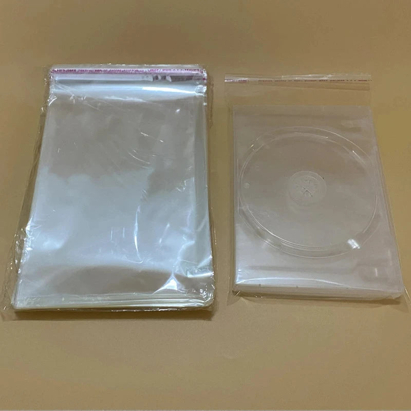 sacs rangement autoadhésifs transparents réutilisables pliables cd dvd salon écologiques