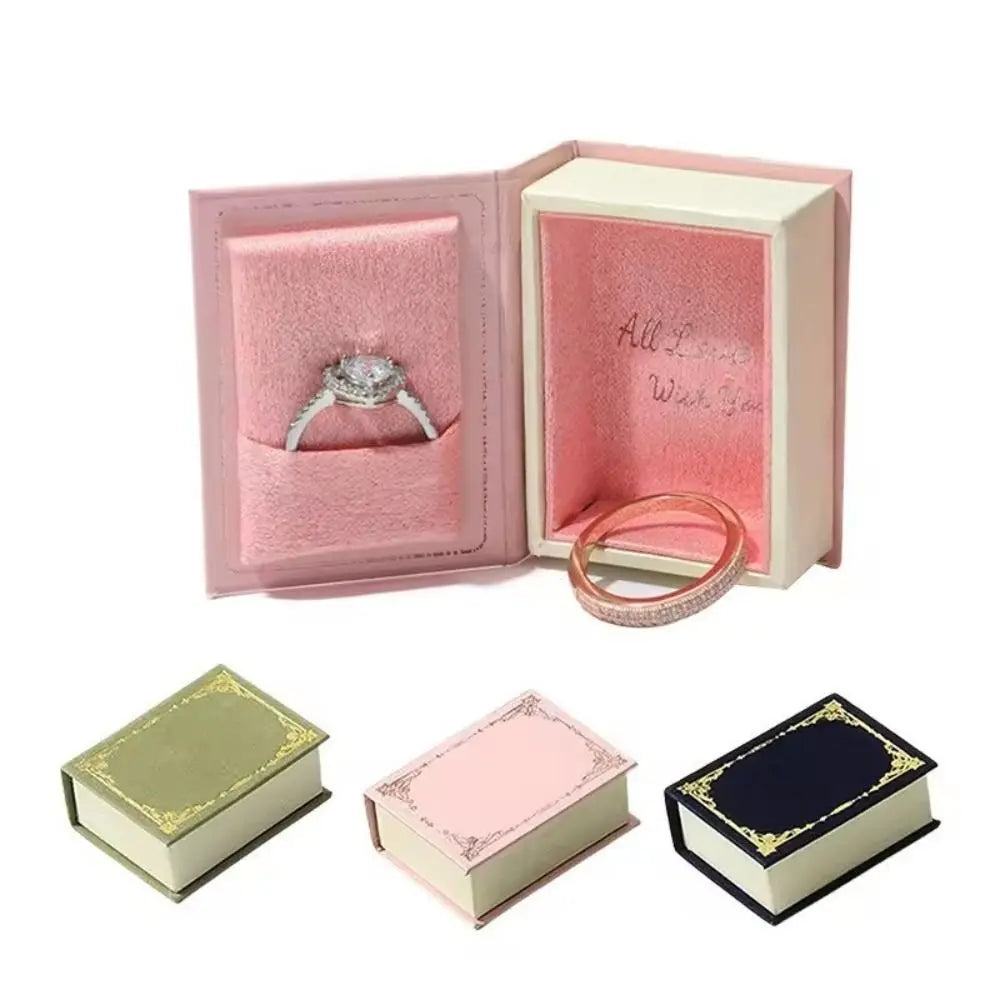 boîte rangement bijoux velours classique réutilisable respectueuse environnement moderne argent doré rose vert bleuclair