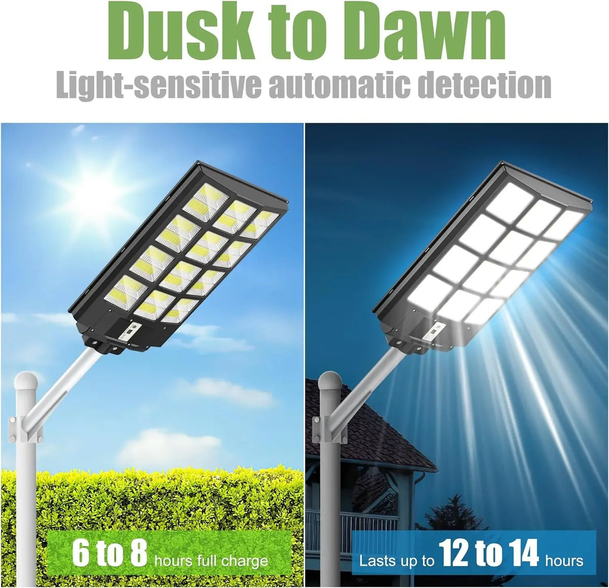 réverbères solaires led motion sensor extérieurs moderne panneau solaire fixations murales diodes disposées grille