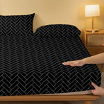 drap plat rayures diagonales noir blanc moderne taille diverses chambre coucher maison