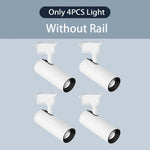 spots led modernes noir blanc télécommande dimmable ensembles complets rail