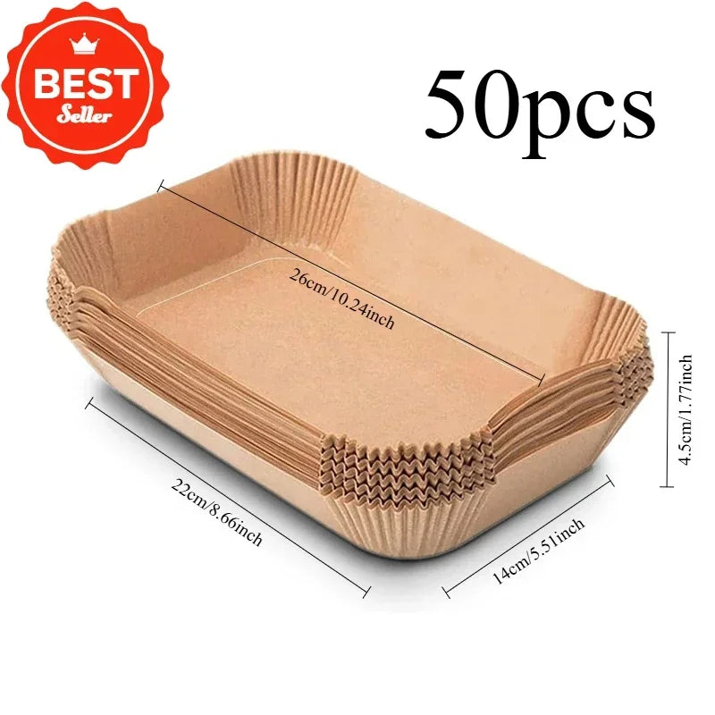 parchemin plissé marron friteuse air résistant l’huile usage unique moderne minimaliste 100pcs 150pcs 200pcs